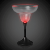 LED 10 oz. Frosted Margarita Glass Black Stem